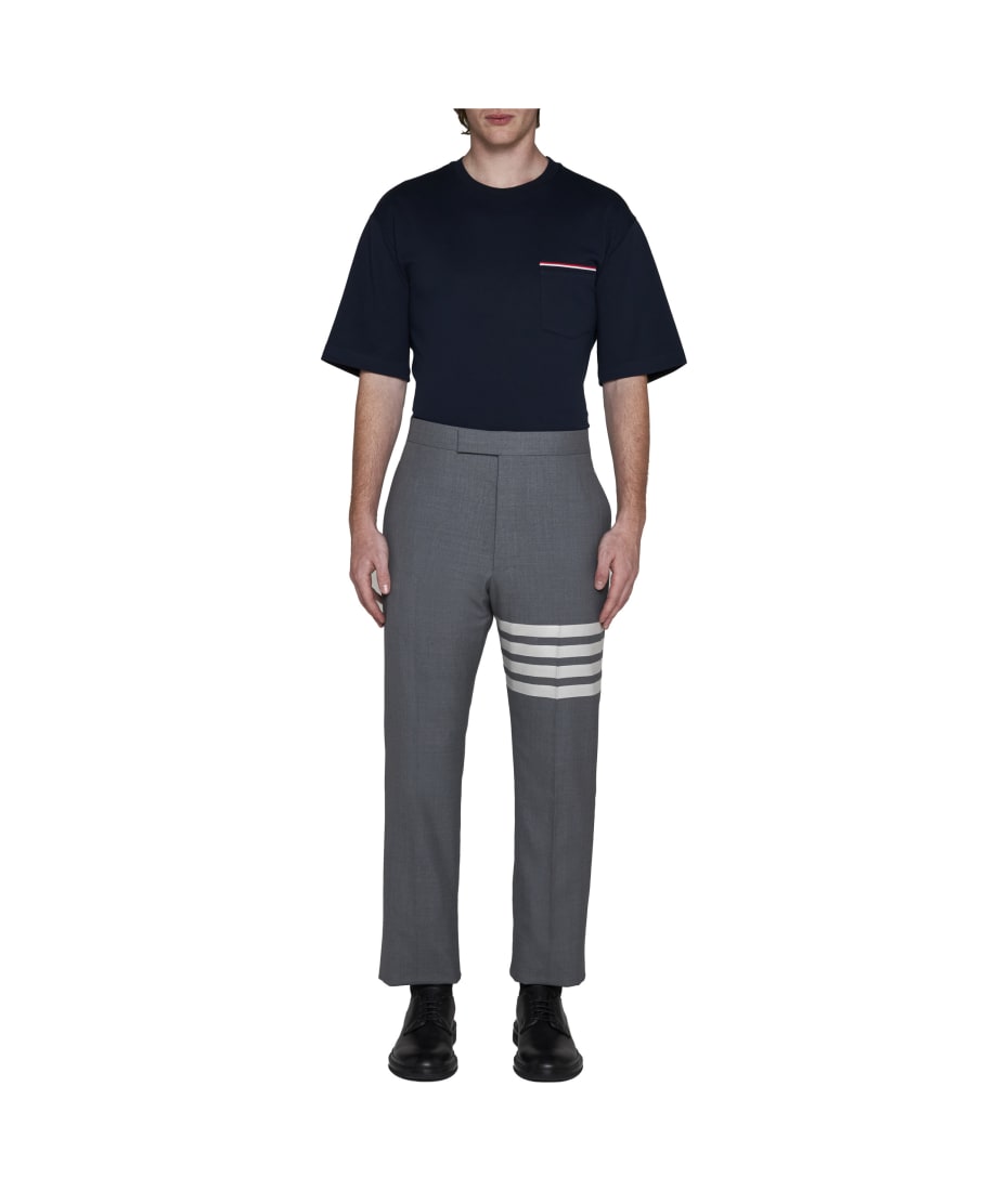 【送料&関税込】Thom Browne Classic Pants With Martingale Thom Browne Trousers with adjustable martingale strap | The
