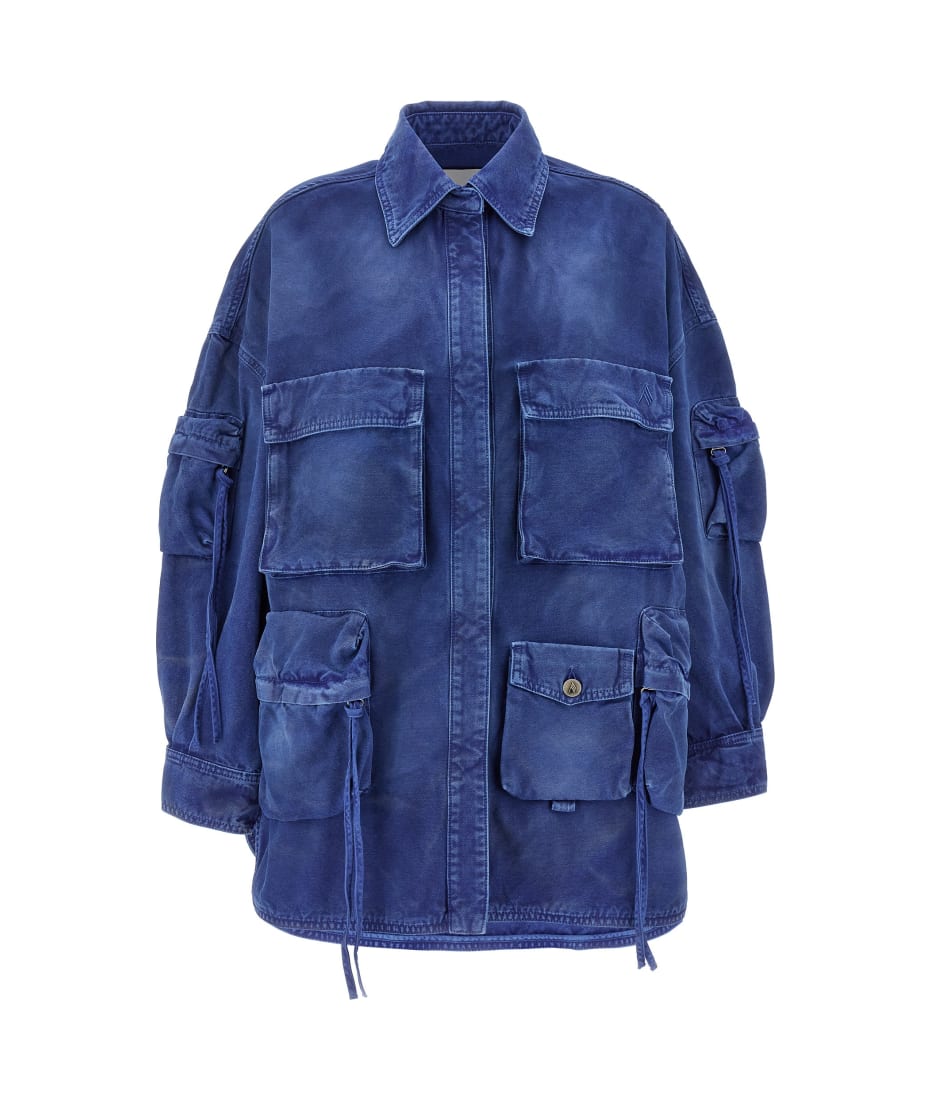 ジャケット THE ATTICO FW24 'Fern' coat (247WCB48D088 015) The Attico - Black Fern Denim Jacket 247WCB48D088 - shop