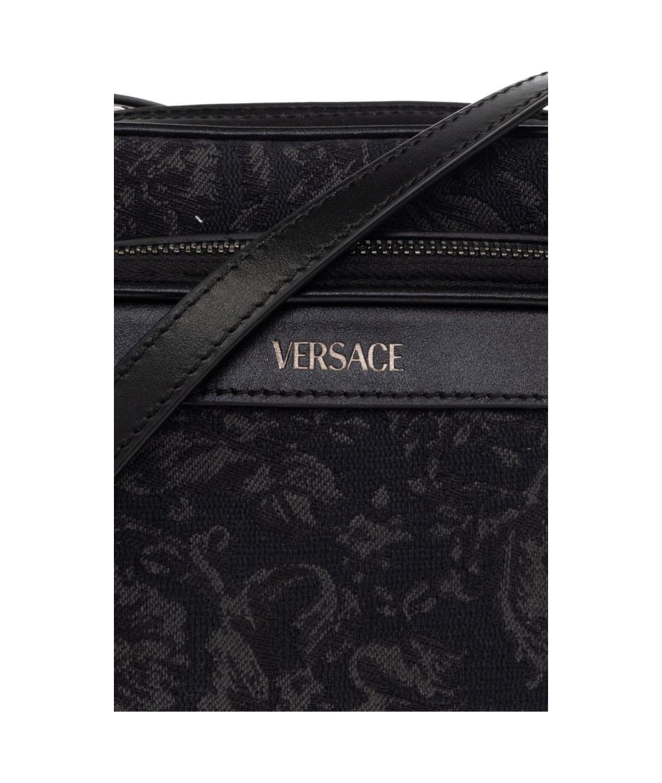 Versace Barocco Athena Zipped Messenger Bag - celine matelasse monochrome bag blackpink lisa kaia gerber release info