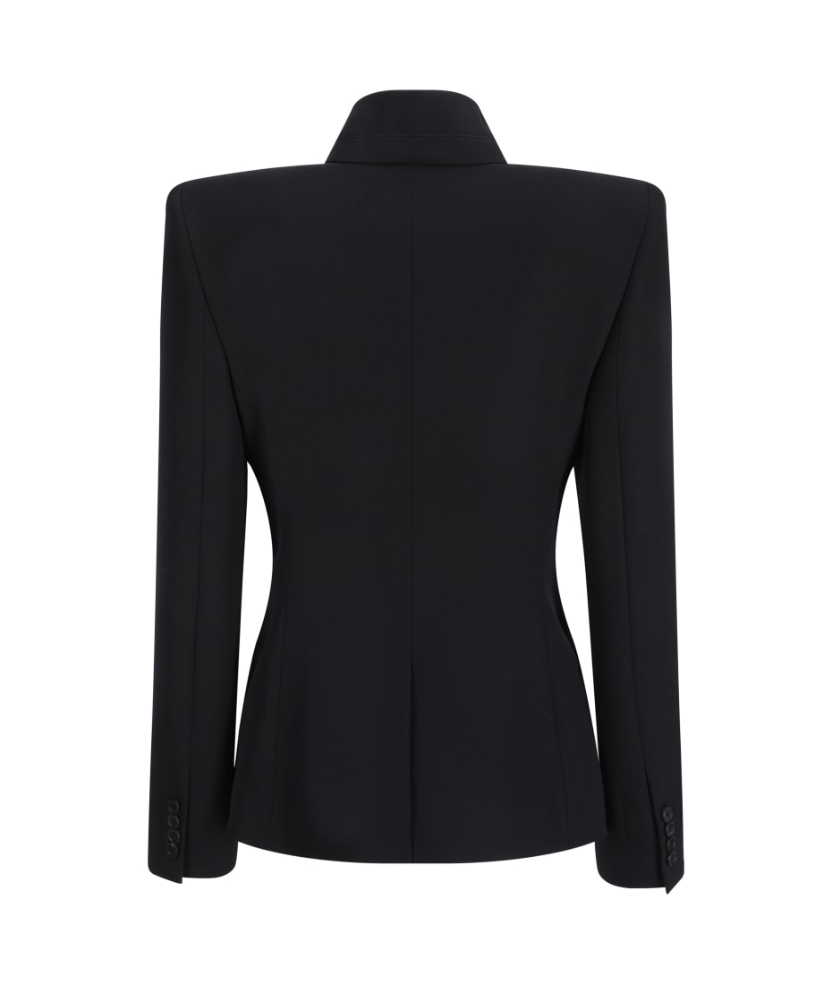 ジャケット alexander mcqueen FW24 Black wool blazer (802643QJACH 1000) Alexander McQueen Black Wool Blazer | italist