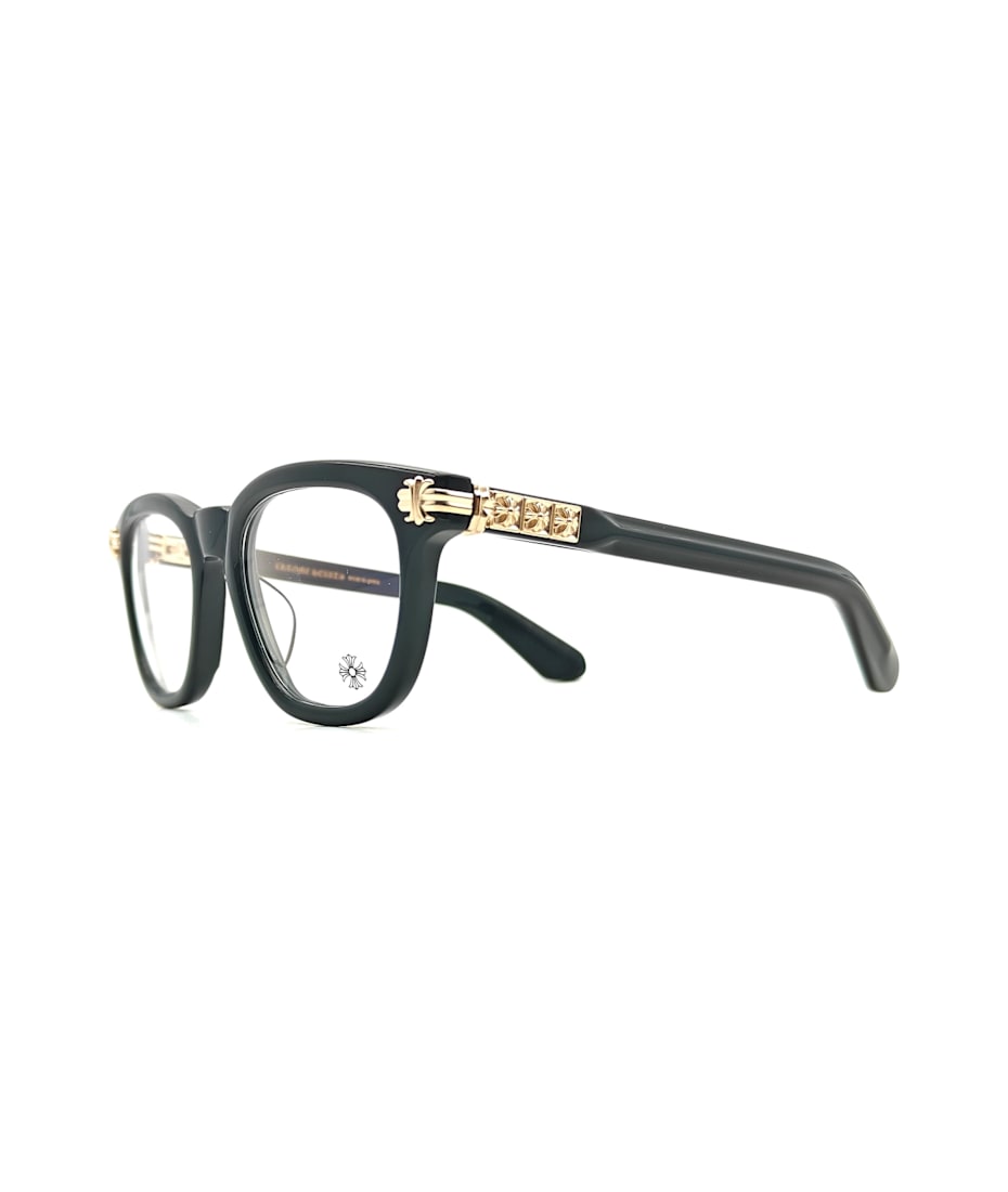 Chrome Hearts Smoke Show - Black / 18k Gold Rx Glasses | italist