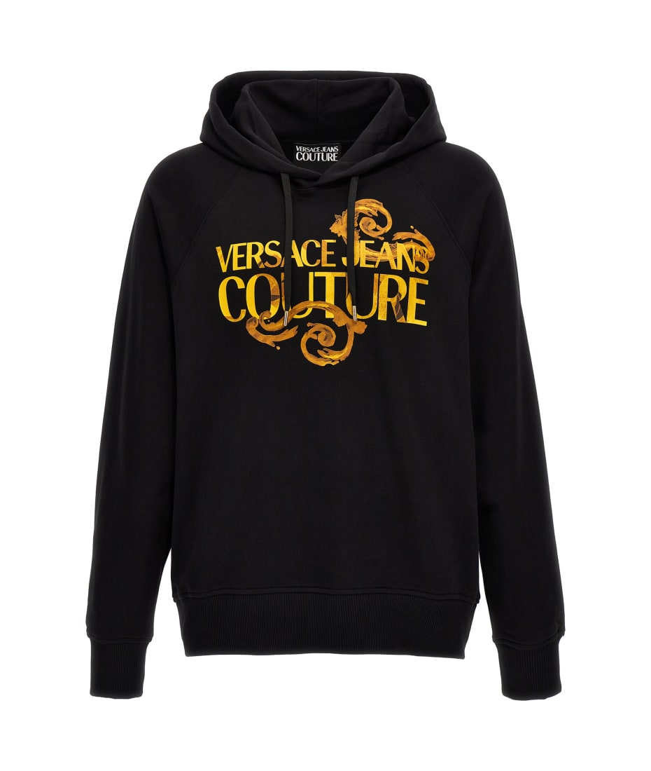 Versace Jeans Couture 'logo Baroque' Hoodie - BLACK