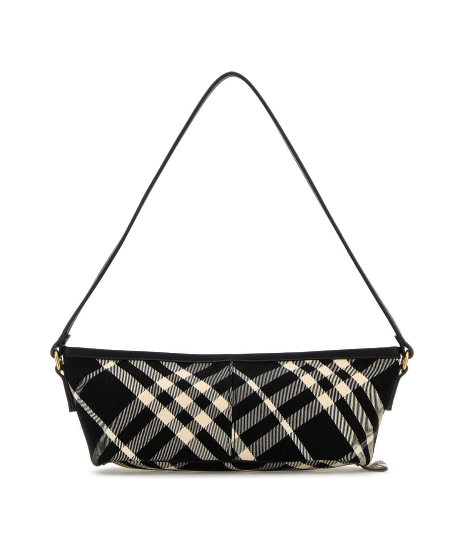 【関税&送料込】Burberry Embroidered Canvas Handbag Burberry Embroidered Canvas Check Shopping Bag | italist
