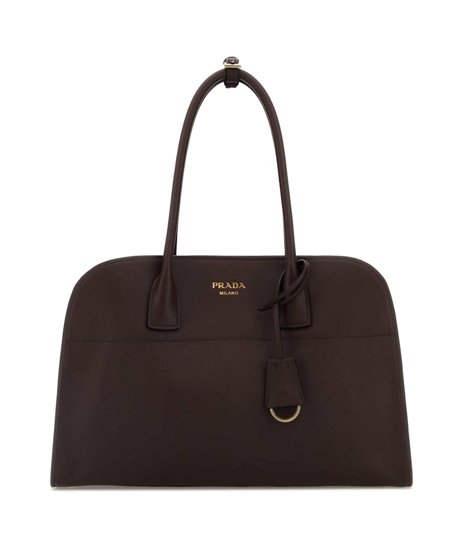 トートバッグ PRADA Aubergine Leather Medium Shopping Bag Prada Aubergine Leather Medium Shopping Bag | italist