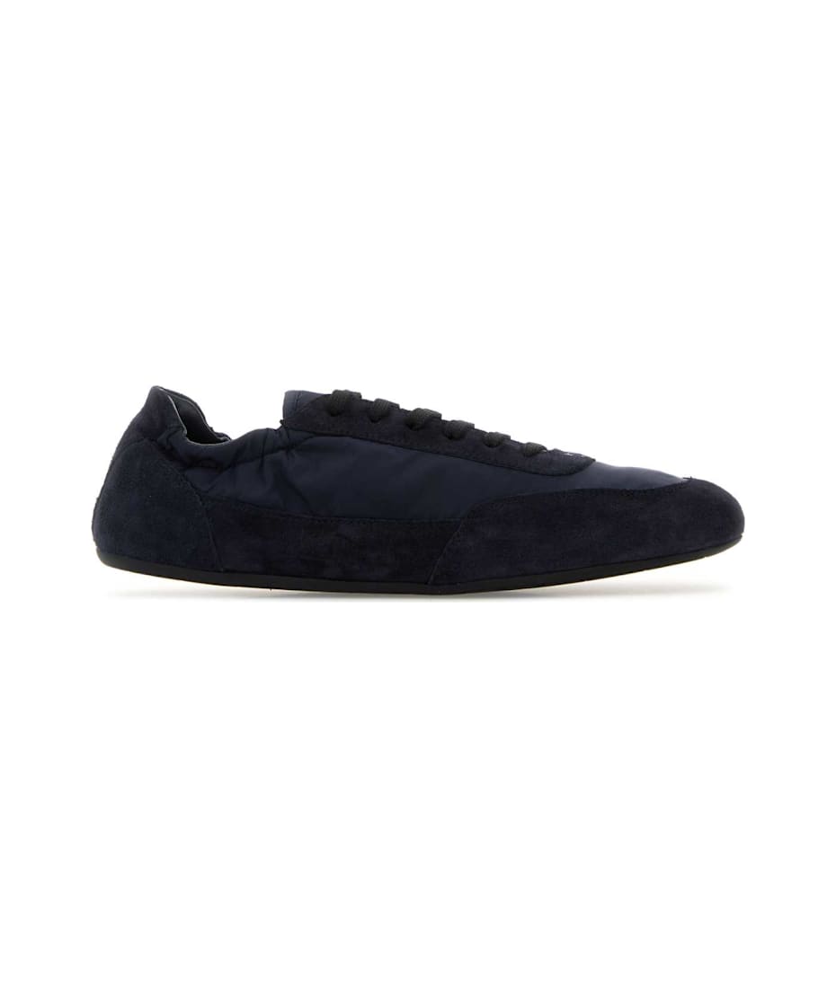スニーカー PRADA Navy Blue Re-Nylon And Suede Collapse Sneakers Prada Navy Blue Re-nylon And Suede Collapse Sneakers