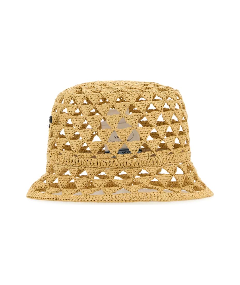 ハット PRADA SS25 Raffia hat (1HC3152CLY F0018) Prada Raffia Bucket Hat | italist