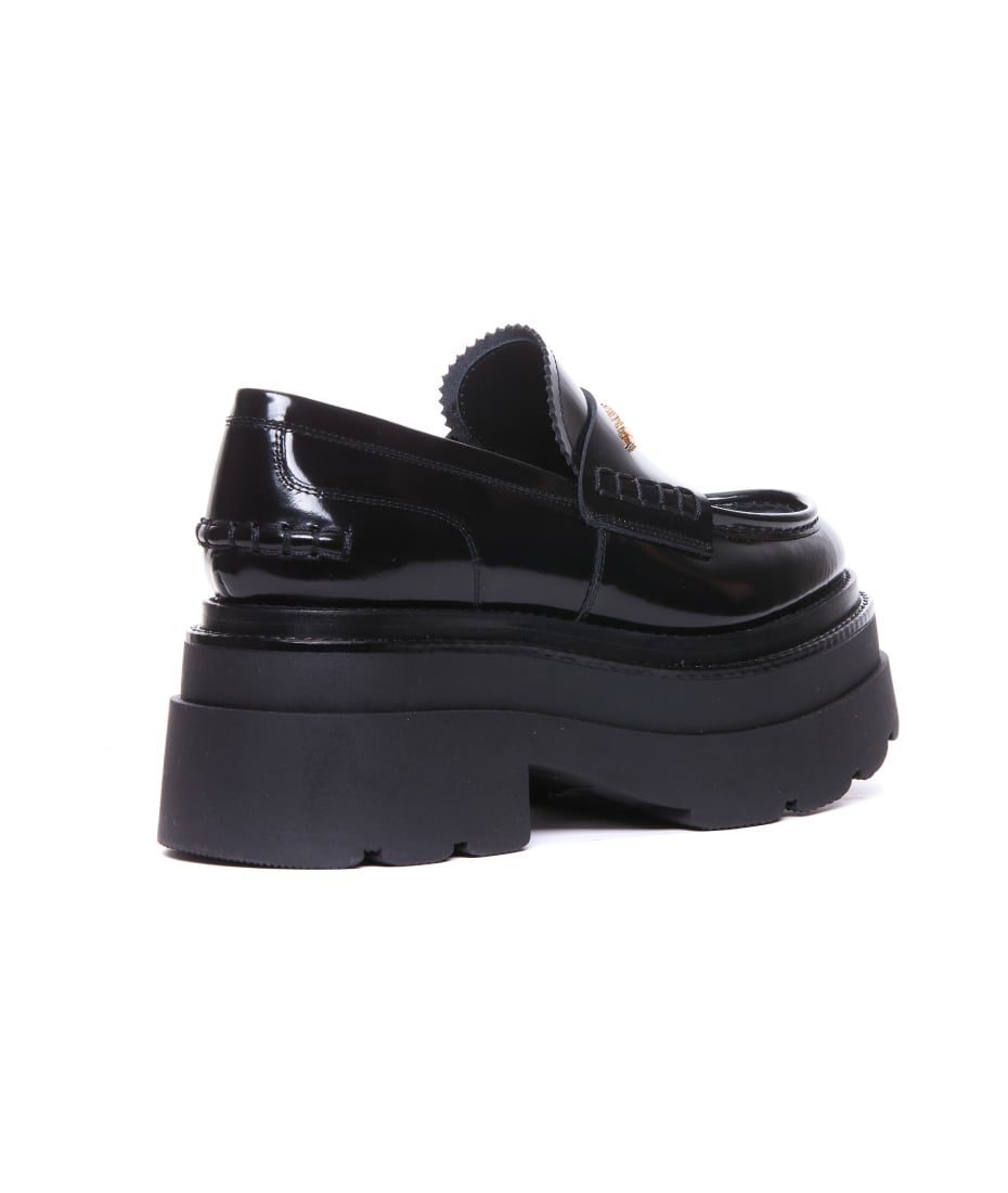 ☆JILLSTUART☆  Black Platform Loafers CARTER PLATFORM LOAFER IN LEATHER in BLACK | alexanderwang®