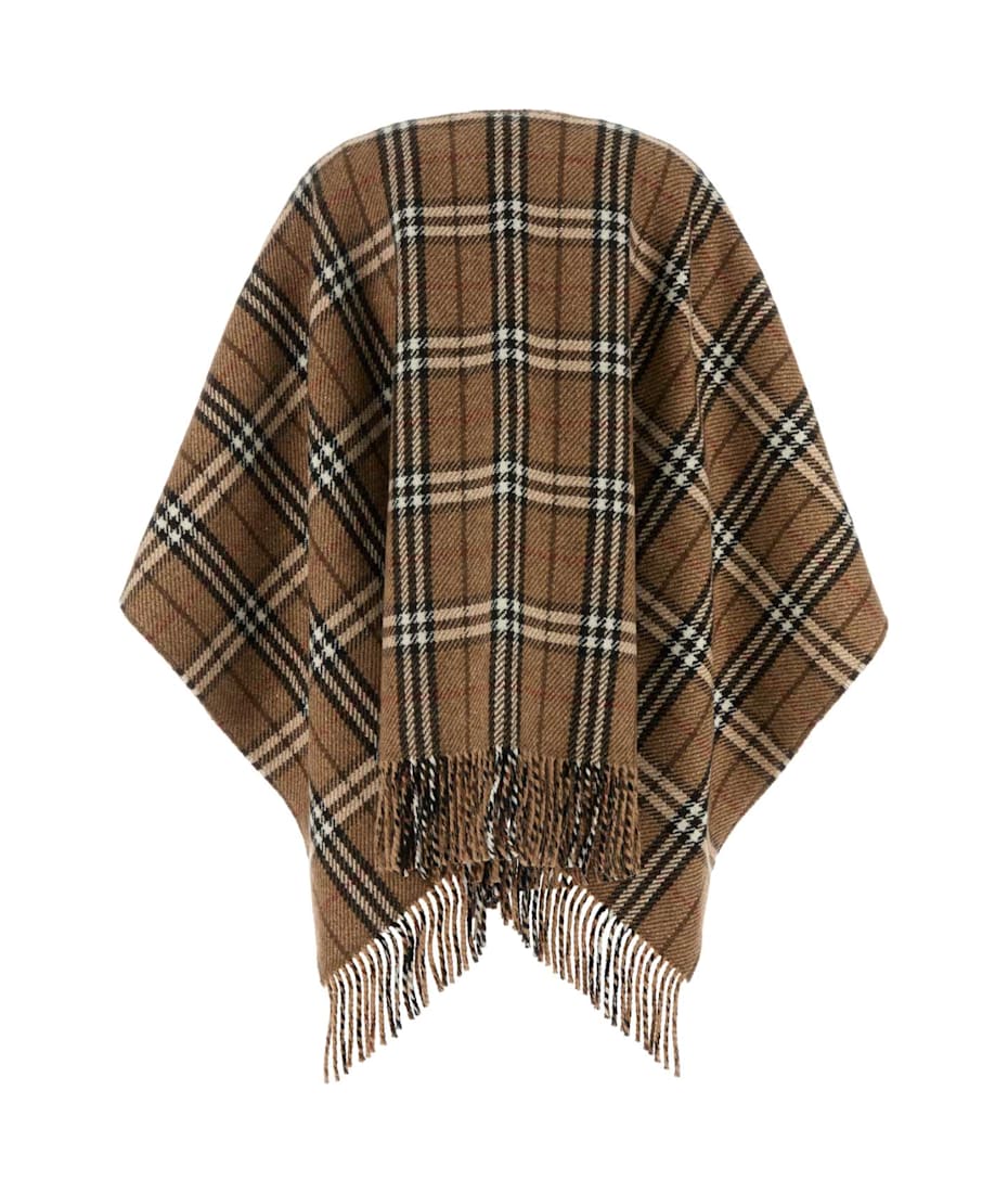 ポンチョ・ケープ Burberry Embroidered Cashmere Blend Reversible Cape Burberry Embroidered Cashmere Blend Reversible Cape