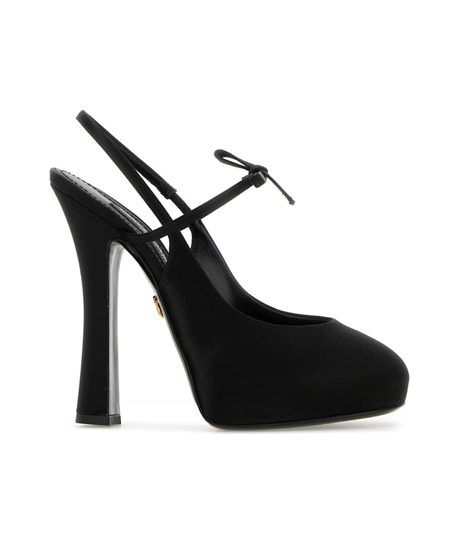 Dolce & Gabbana Black Satin Pumps | italist