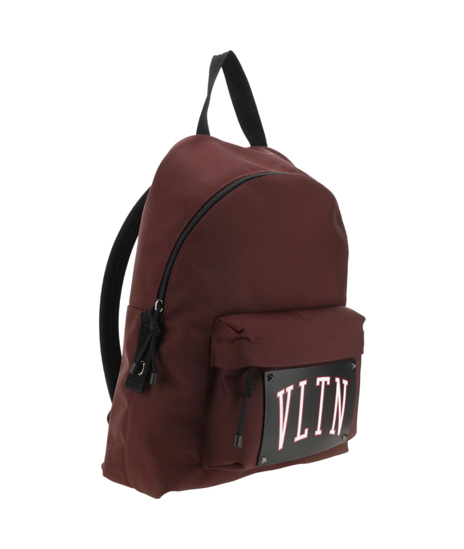 Valentino Garavani Vltn Logo Patch Backpack - Red