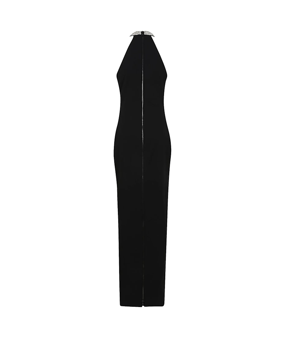 ワンピース BALMAIN FW25 'Halterneck' dress (FF1R5128CB09 0FA) Lambskin leather halterneck dress black - Women | BALMAIN