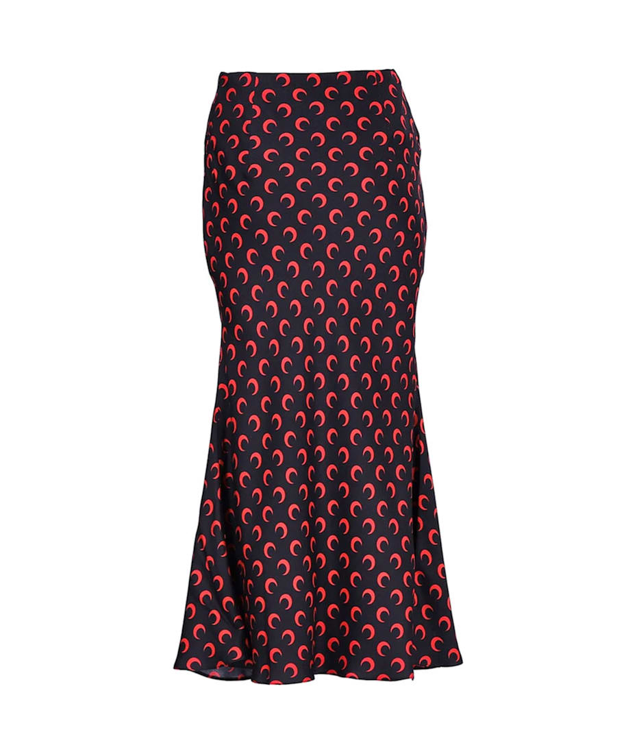 スカート MARINE SERRE SS25 SATIN MIDI SKIRT (WSK070ACWOV0060 RD10) Marine Serre - Midi Skirt With Zebra Side Panel | HBX