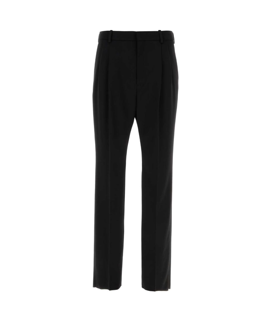パンツ Saint Laurent Two-Tone Wool Pant Saint Laurent Black Wool Pant | italist