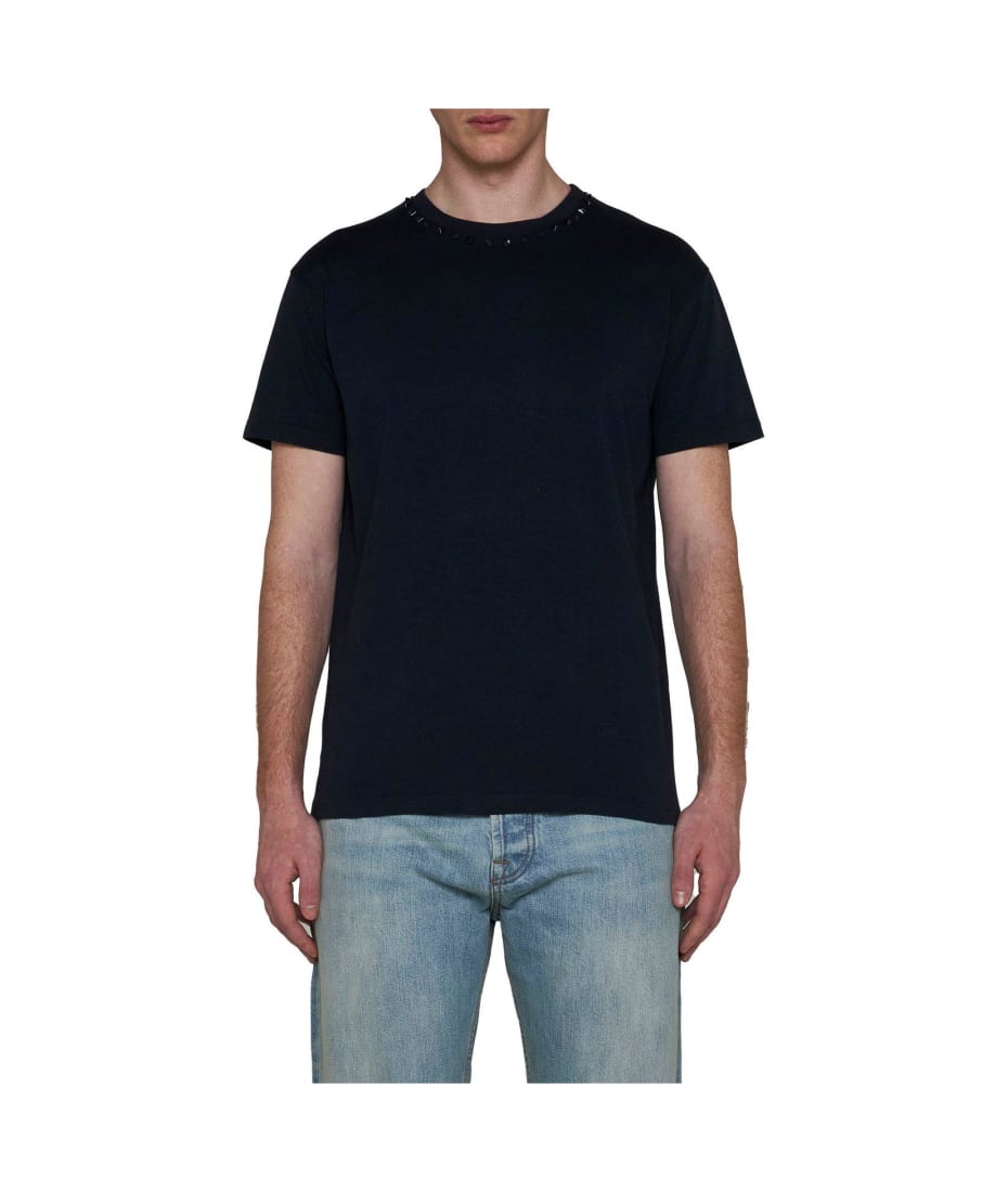 Valentino Untitled Studded Short-sleeved T-shirt - Blue