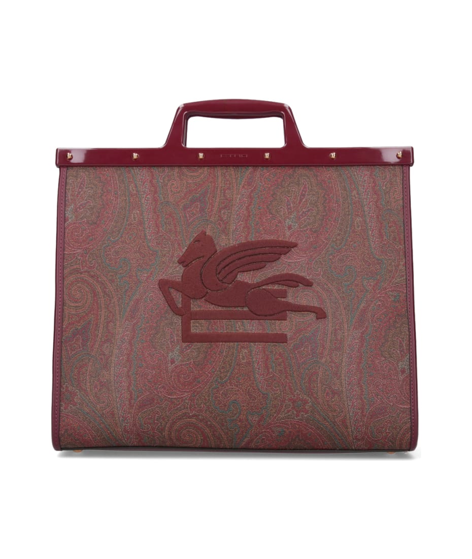エトロ☆MEDIUM LOVE TROTTER トートバッグ ETRO Medium Love Trotter Denim Tote Bag | Blue | FARFETCH