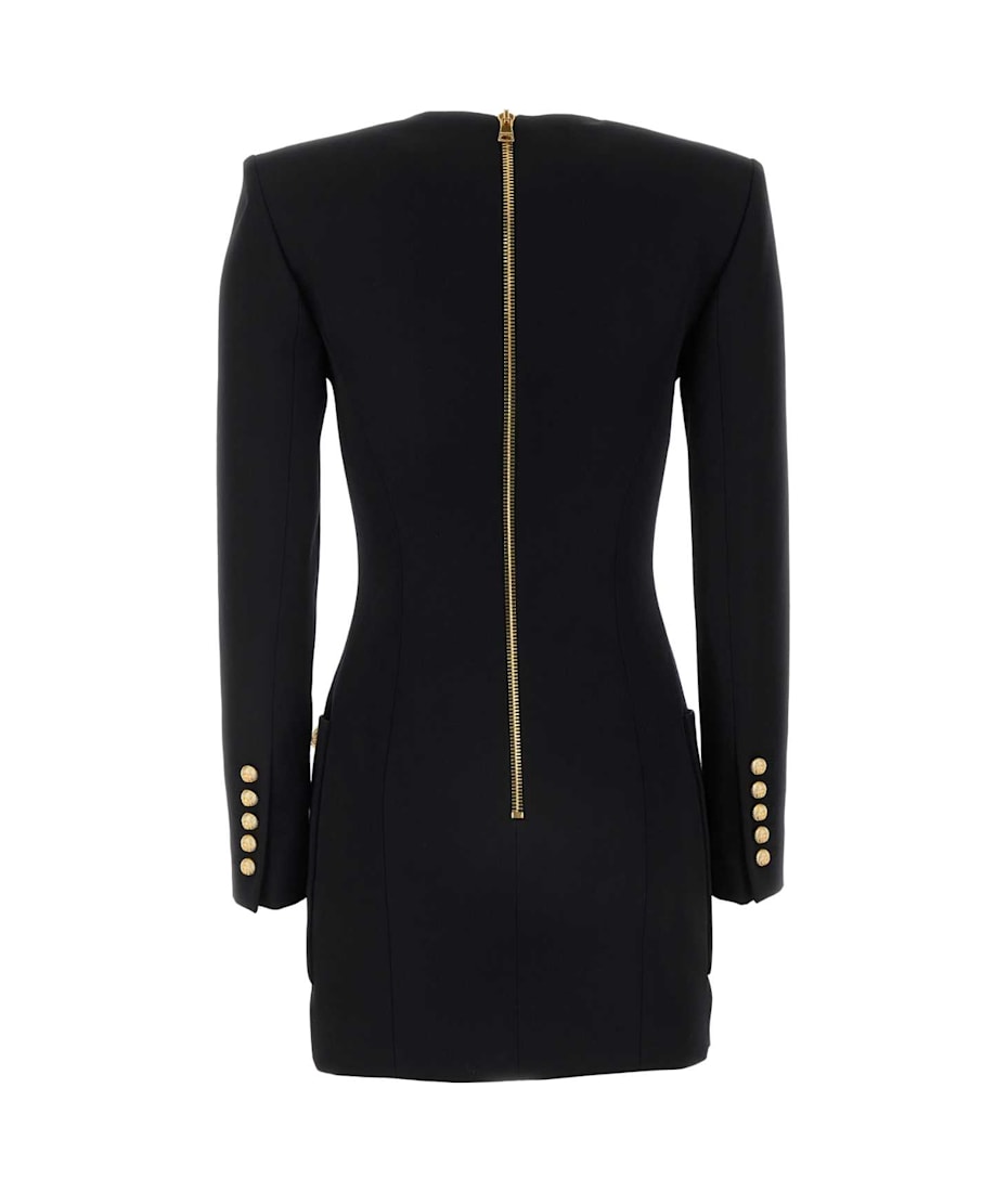 ワンピース Balmain Black Wool Mini Dress Balmain Black Wool Mini Dress | italist