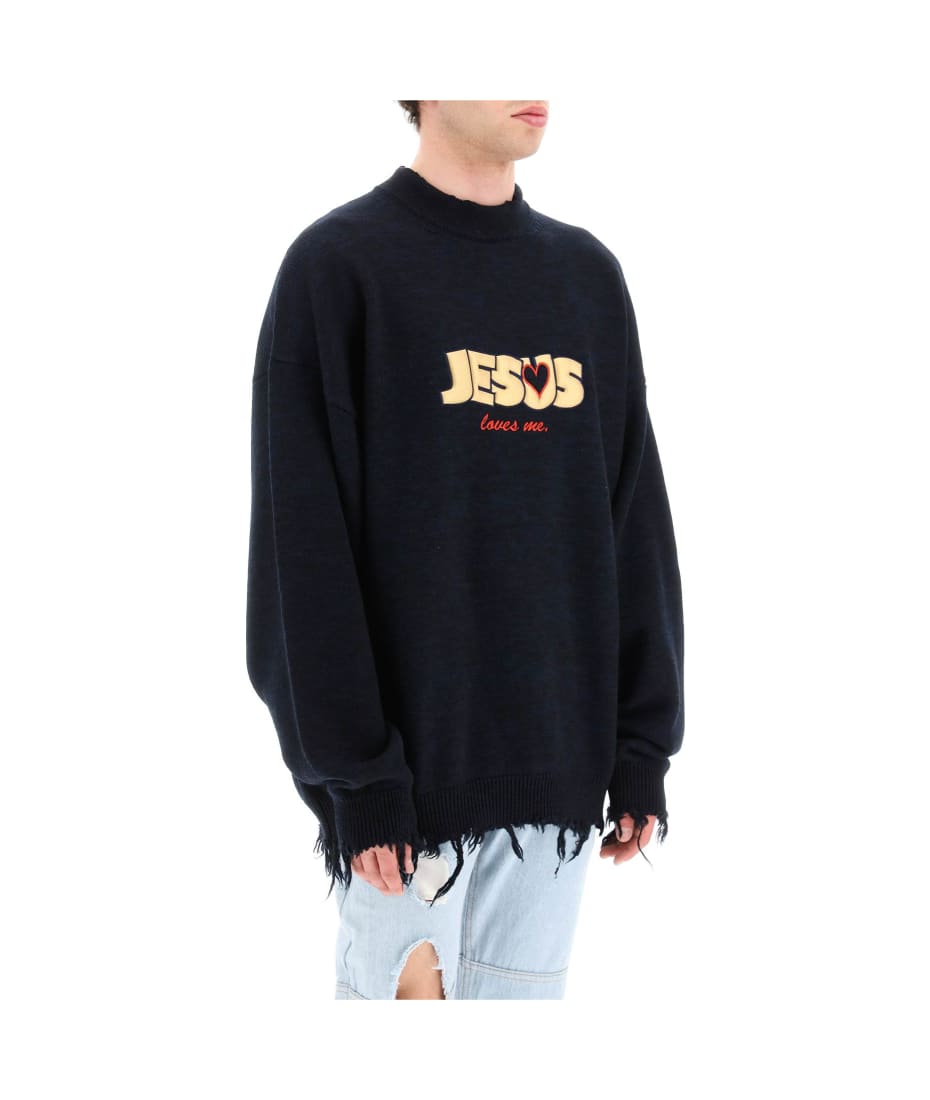 VETEMENTS Jesus Loves You Oversized Pullover | italist, ALWAYS