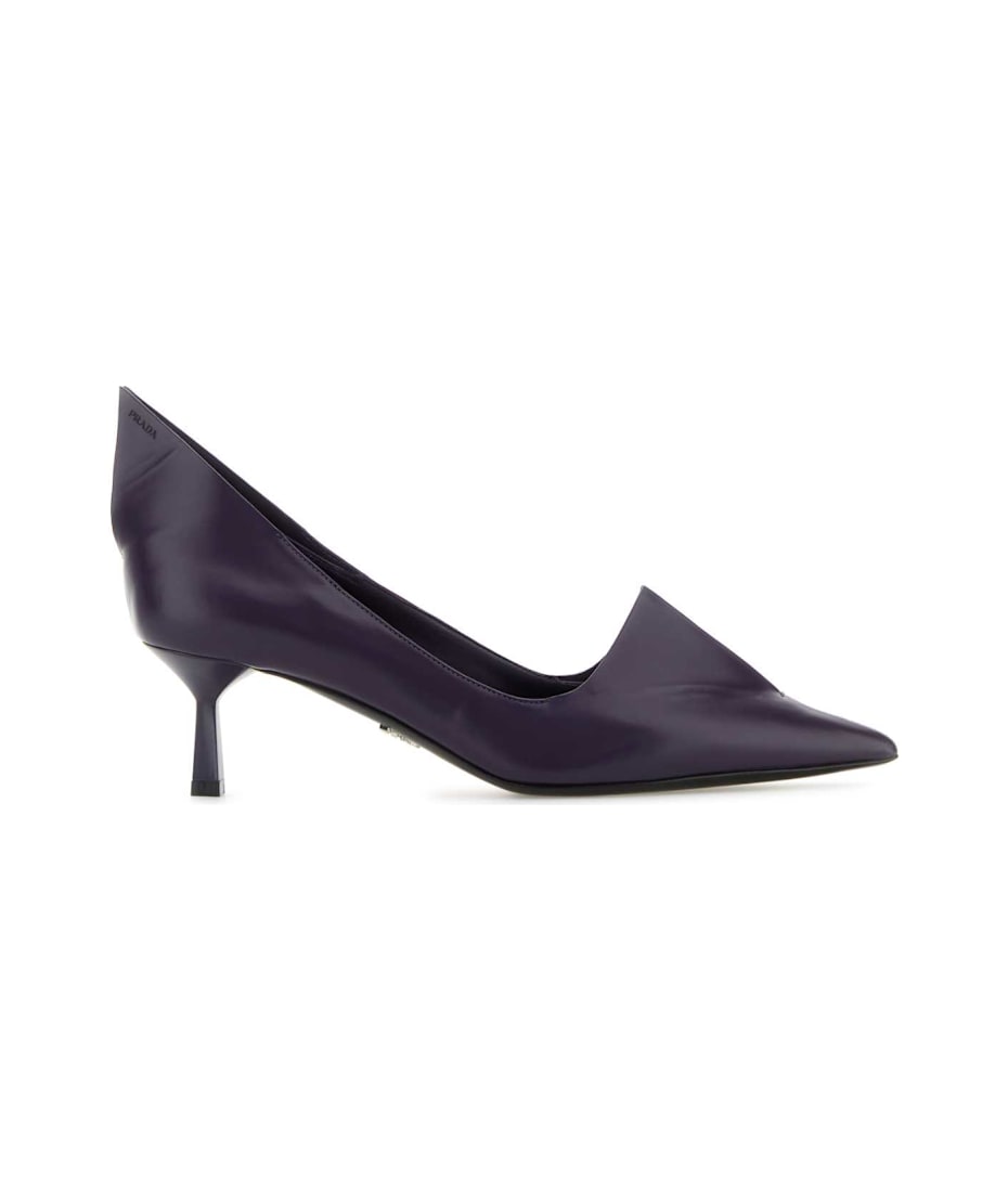パンプス PRADA PURPLE LEATHER PUMPS Prada Purple Leather Pumps | italist