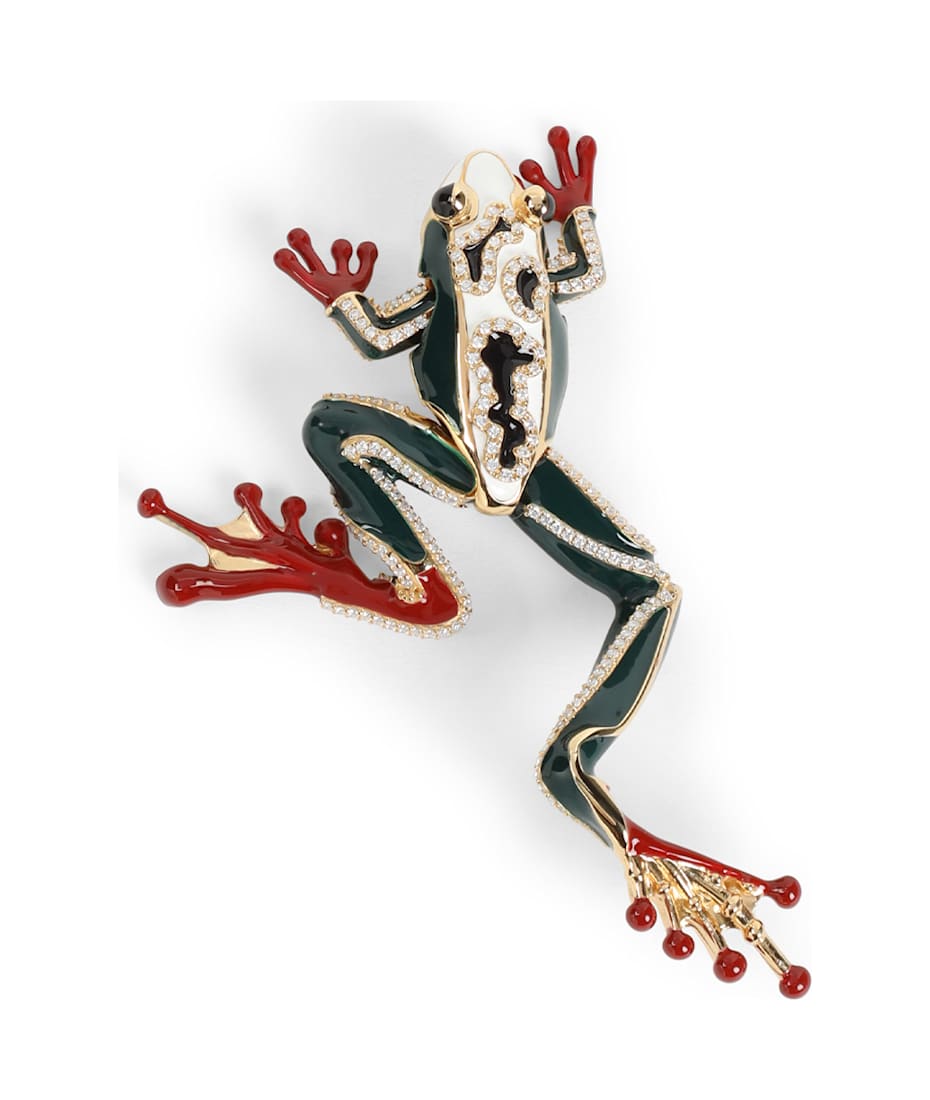 Bottega Veneta Frog Silver Brooch | italist