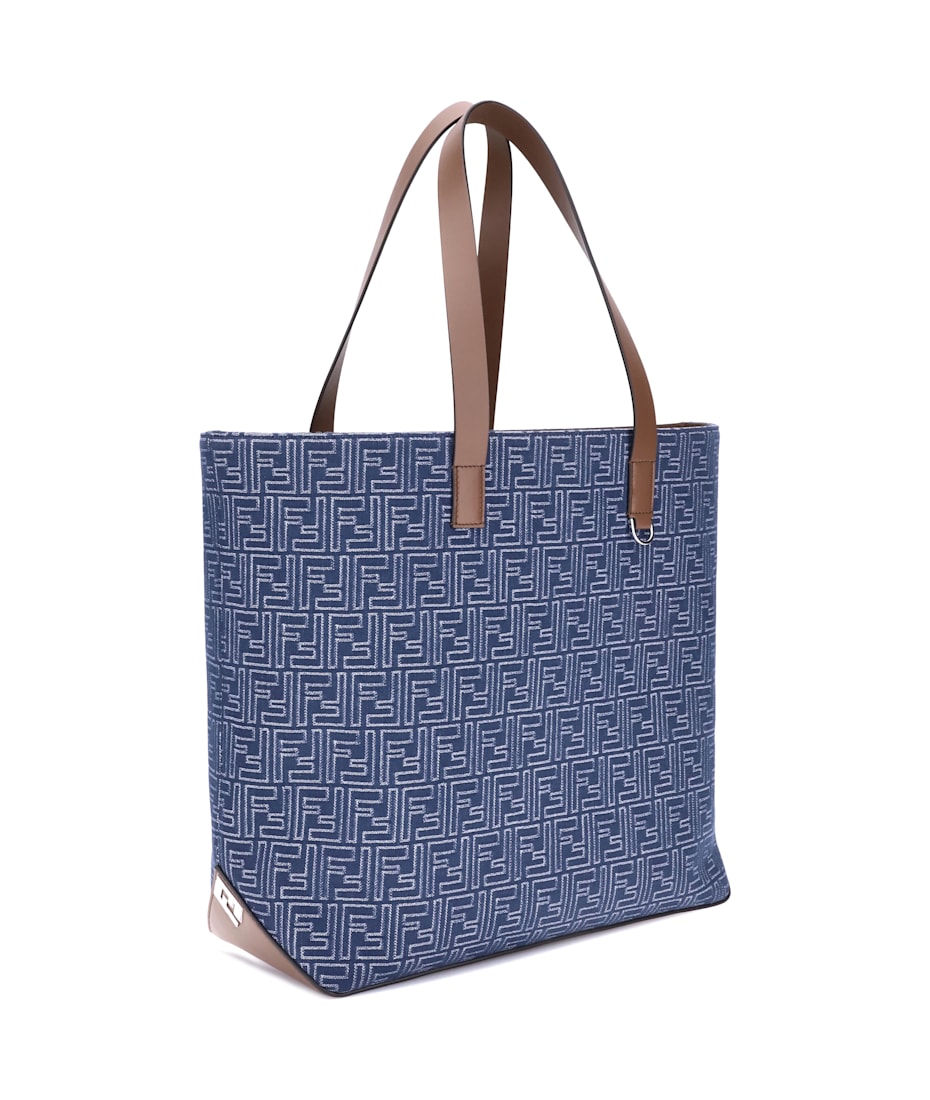 トートバッグ FENDI Embroidered Denim Summer Shopping Bag Fendi Embroderied Denim Tote Bag | italist
