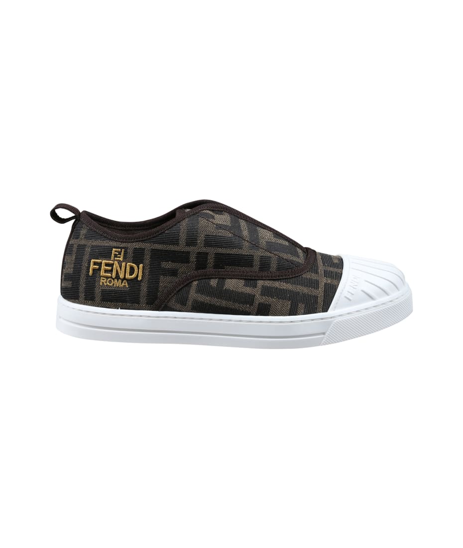 Fendi Sneakers For Kids With All-over Ff Logo | italist
