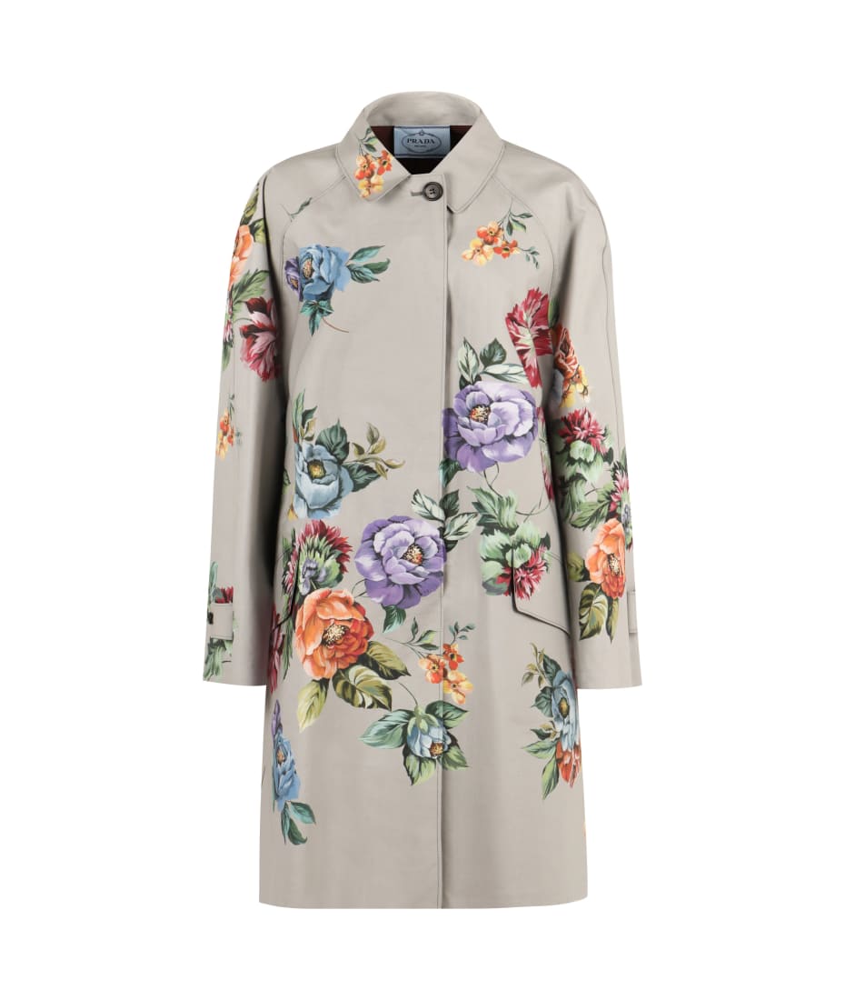 Prada Floral Cotton Jacket | italist Prada Floral Cotton Jacket | italist