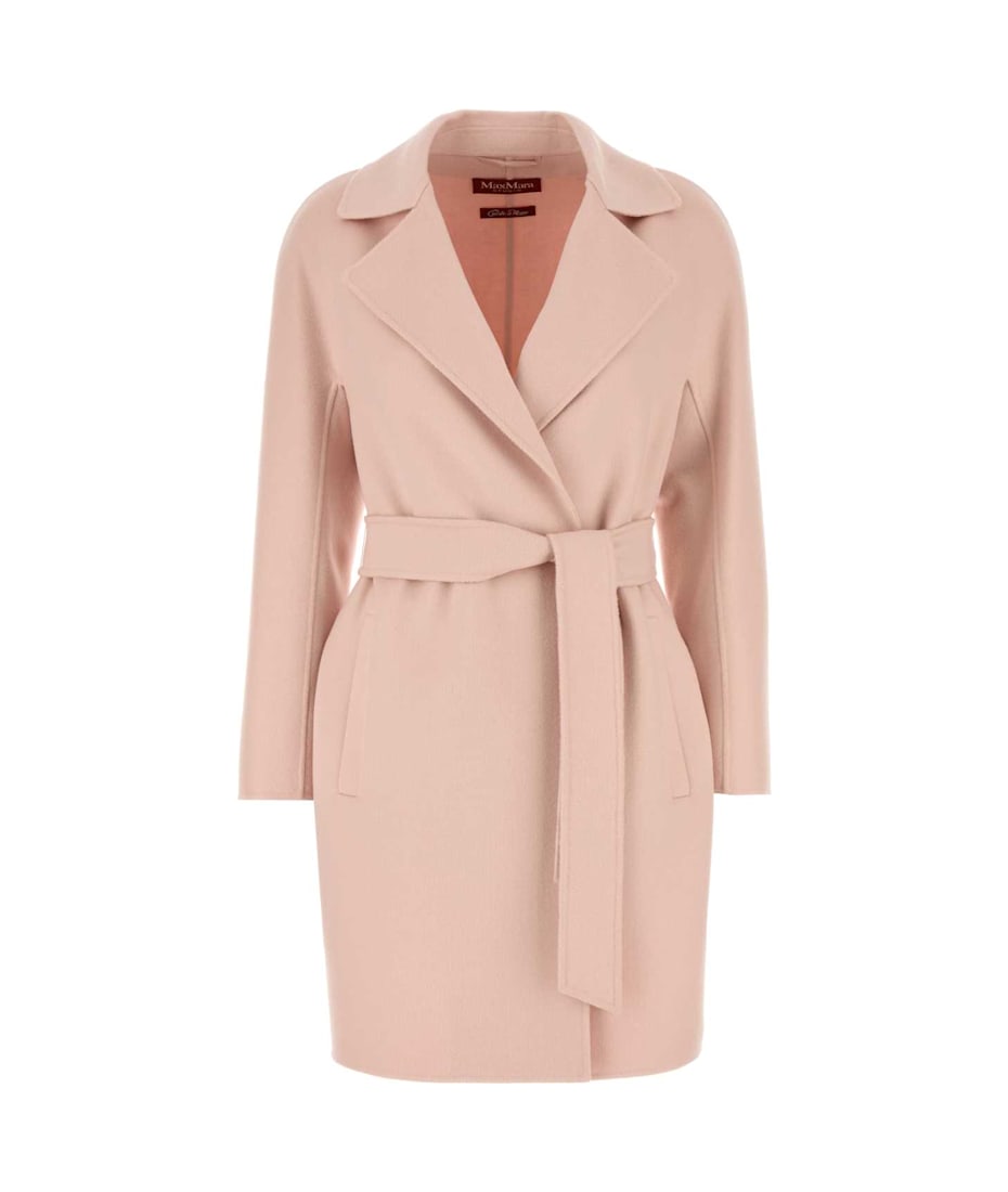 コート Max Mara Studio Pink wool blend Ajaccio coat Max Mara Studio Pink Wool Blend Ajaccio Coat | italist