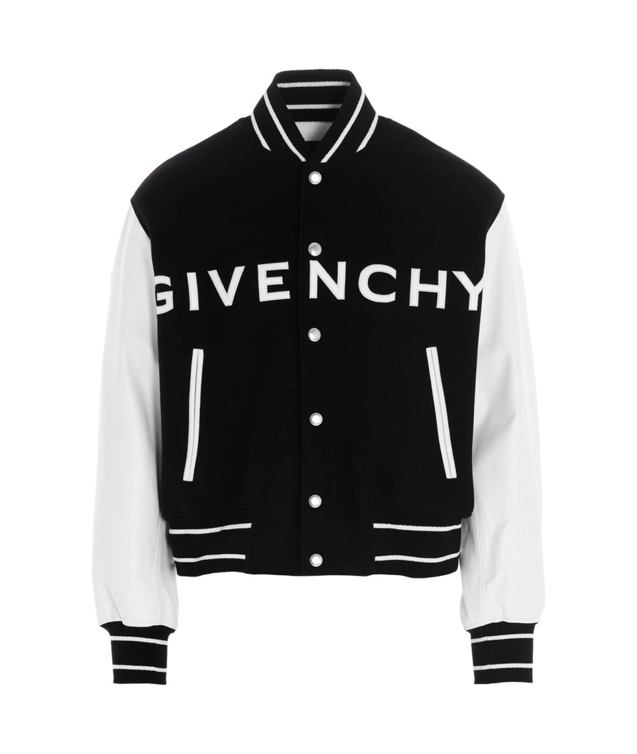 ［早い者勝ち］GIVENCHY エンボスロゴ ボンバージャケット *BLACK Givenchy logo-lettering Bomber Jacket | Black | FARFETCH