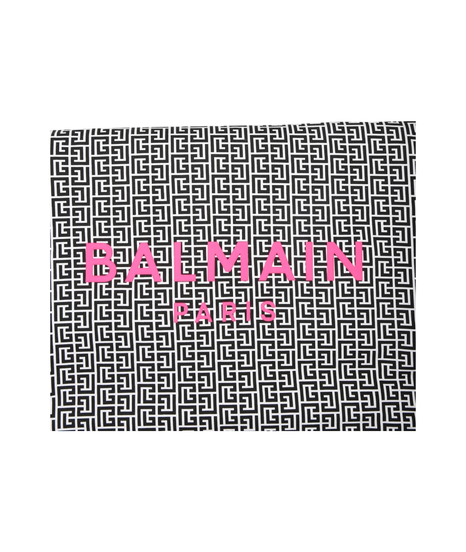 Balmain Multicolor Blanket For Baby Girl With Iconic Labyrinth - Multicolor