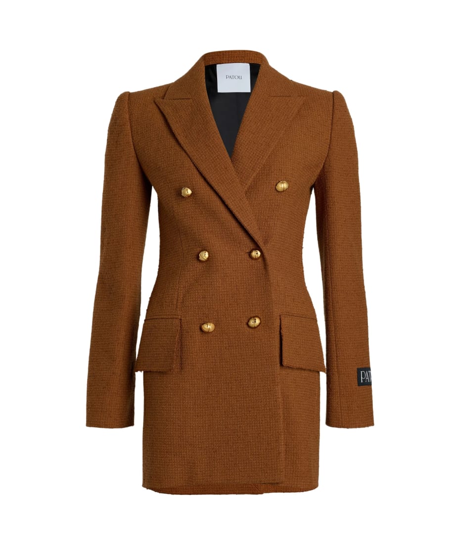 スーツ PATOU Women Suit Jackets JA0420185220A Brown Patou Brown Wool Blend Blazer | italist