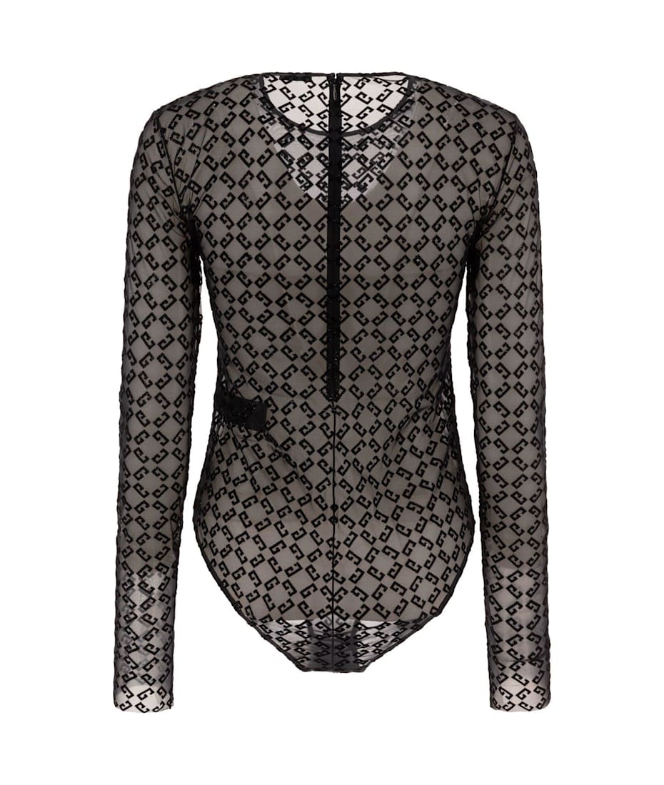 Givenchy Monogrammed Sheer Long-sleeve Top | italist, ALWAYS LIKE