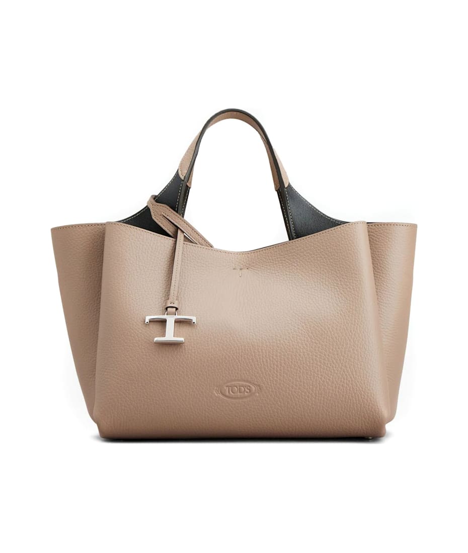 24PF new/TOD'S アピミスモールレザートートバッグ Bag Beige Tod's Bag In Beige Soft Grain Leather | italist