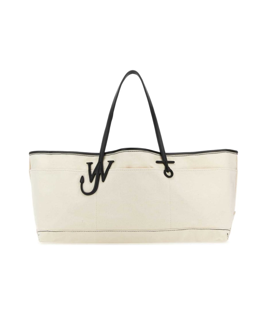 J.W. Anderson Ivory Canvas Anchor Shopping Bag | italist
