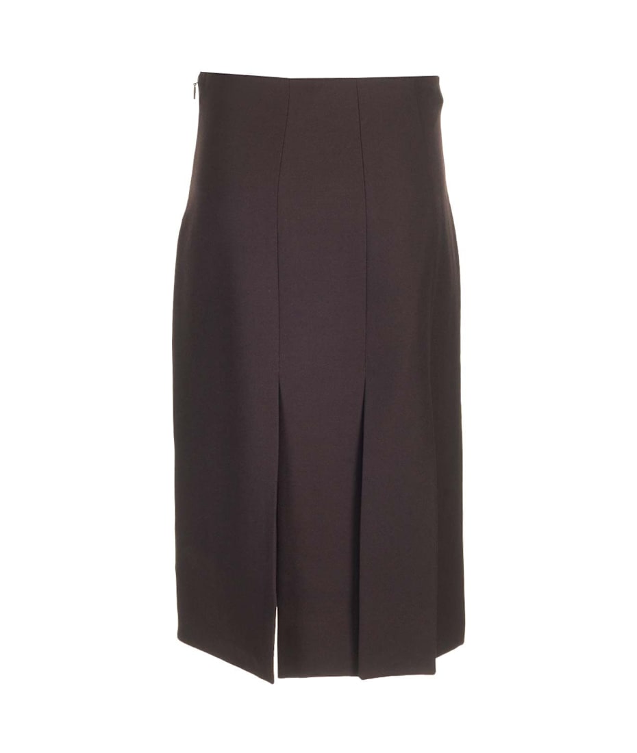 スカート FENDI Burgundy Grain de Poudre wool skirt Fendi Grain De Poudre Midi Skirt | italist