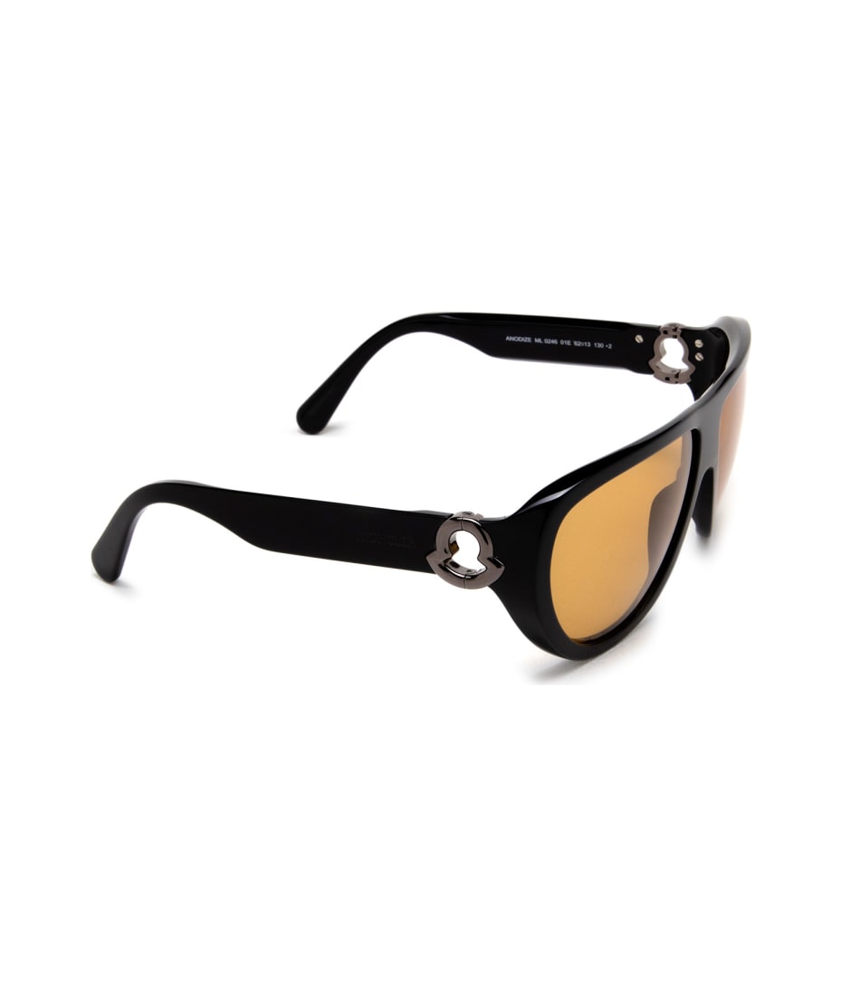Moncler Ml0246 Shiny Black Sunglasses | italist, ALWAYS LIKE A SALE