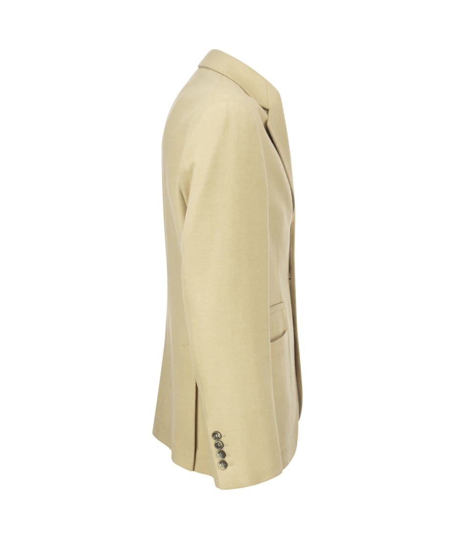 テーラードジャケット BRUNELLO CUCINELLI Camel Jacket with patch pockets Brunello Cucinelli Camel Jacket With Patch Pockets - Suits