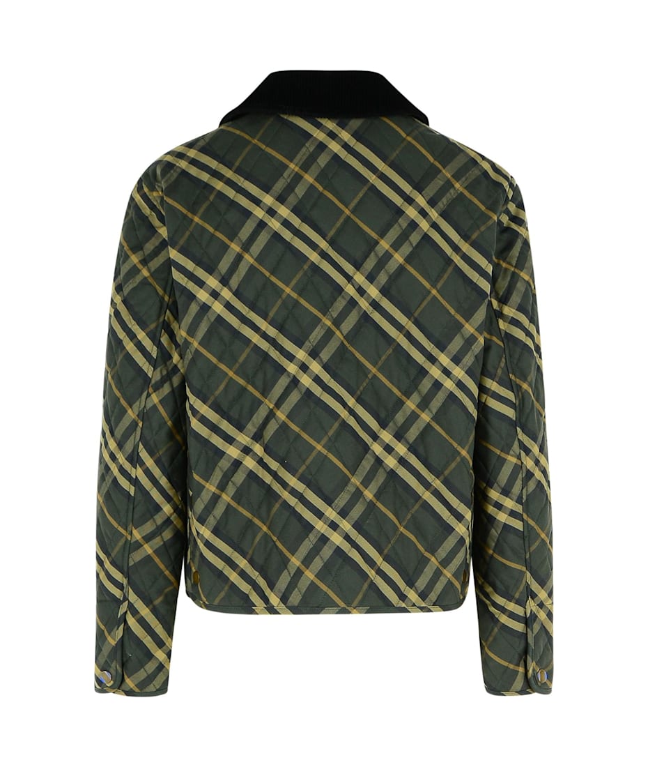 【送料&関税込】Burberry check Green Cotton Jacket P00896375.jpg