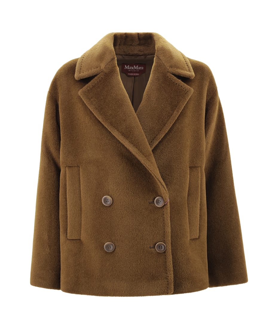 コート Max Mara Studio Caramel alpaca blend Filovia coat Studio Max Mara Caramel Alpaca Blend Filovia Coat