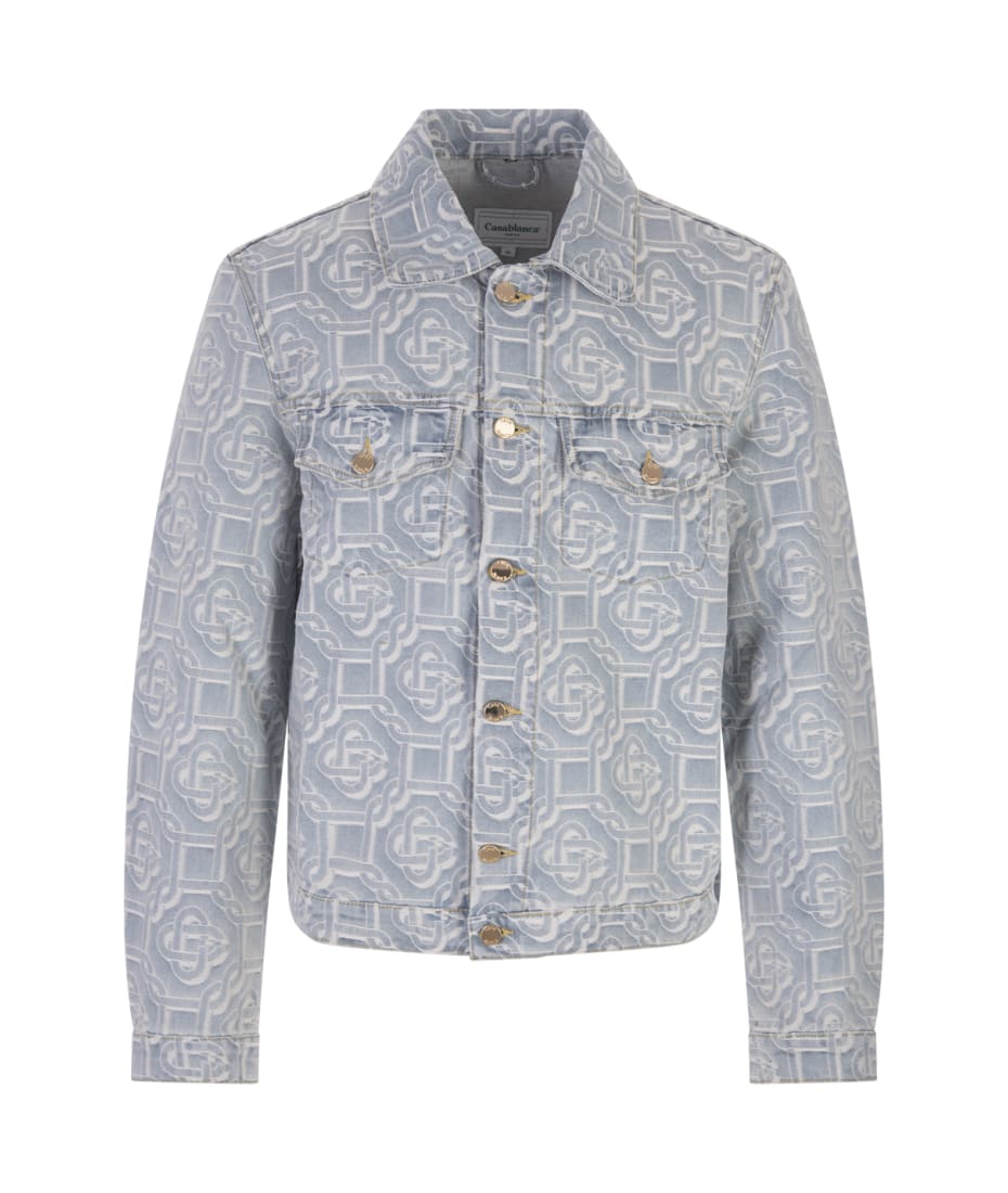 Casablanca Classic Denim Jacket - Monogram Jacquard - MS23-JK-003-07