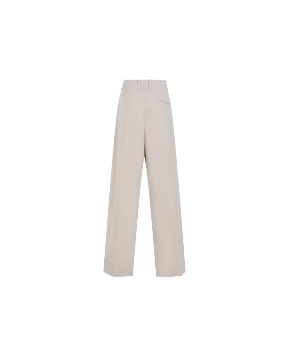 Bottega Veneta Pleated Detail Tailored Trousers - Beige