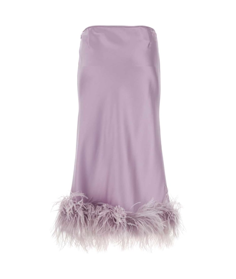 スカート MIUMIU LILAC SATIN SKIRT Miu Miu Lilac Satin Skirt | italist