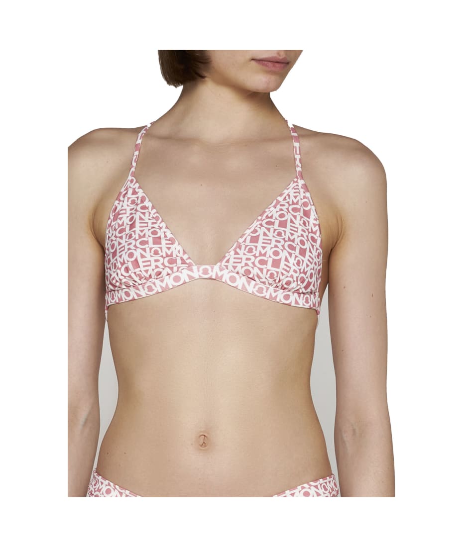 【送料&関税込】Moncler Pink Logoed Bikini Moncler Pink Logoed Bikini | italist