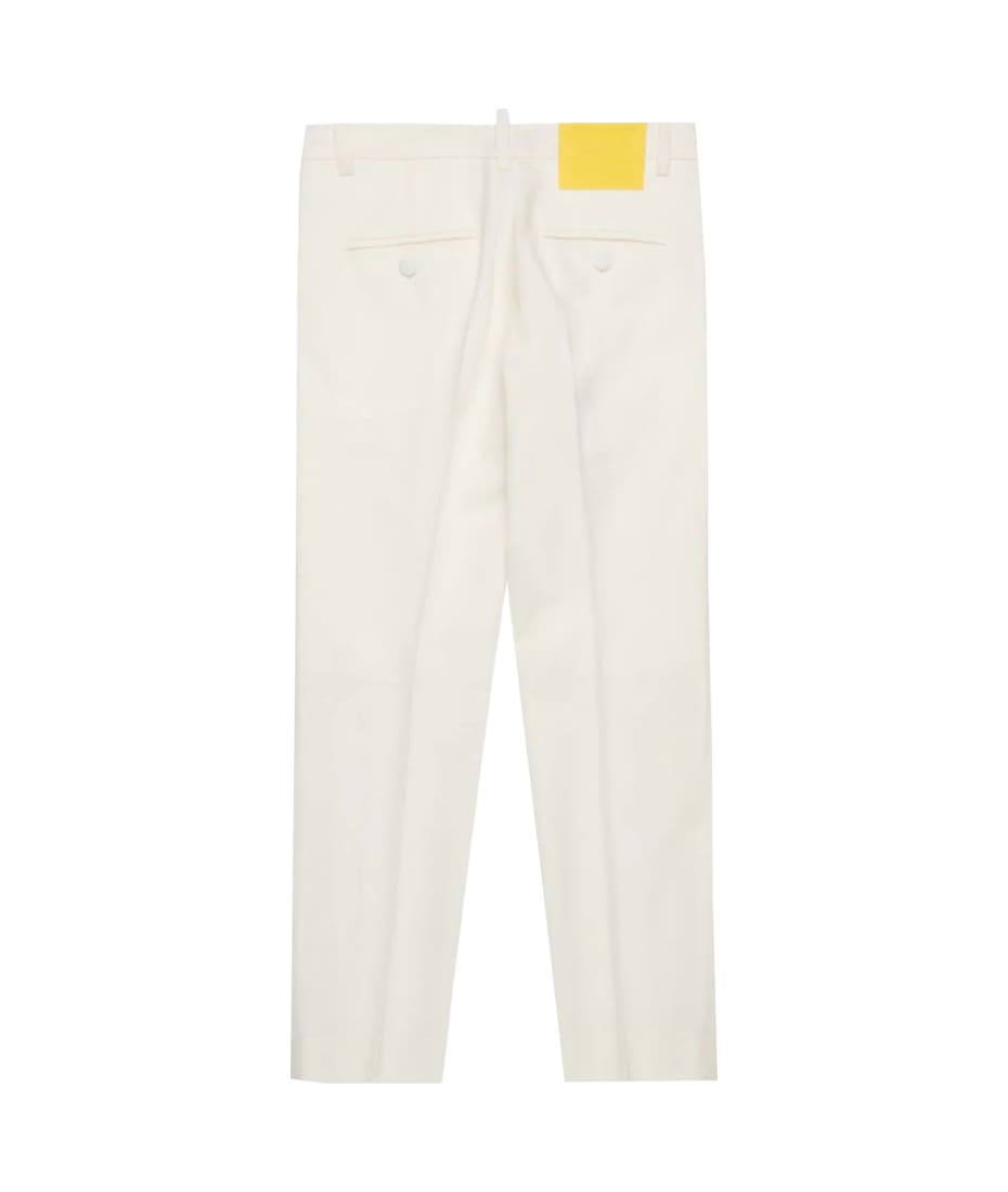 Dsquared2 Stretch Cotton Pants - White