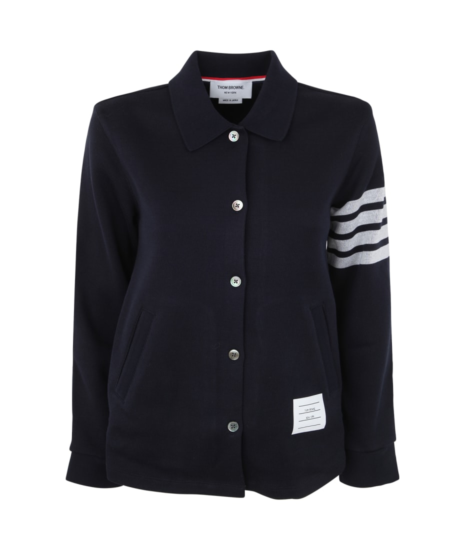 Thom Browne Long Sleeve Button Down A-line Shirt In Double Face