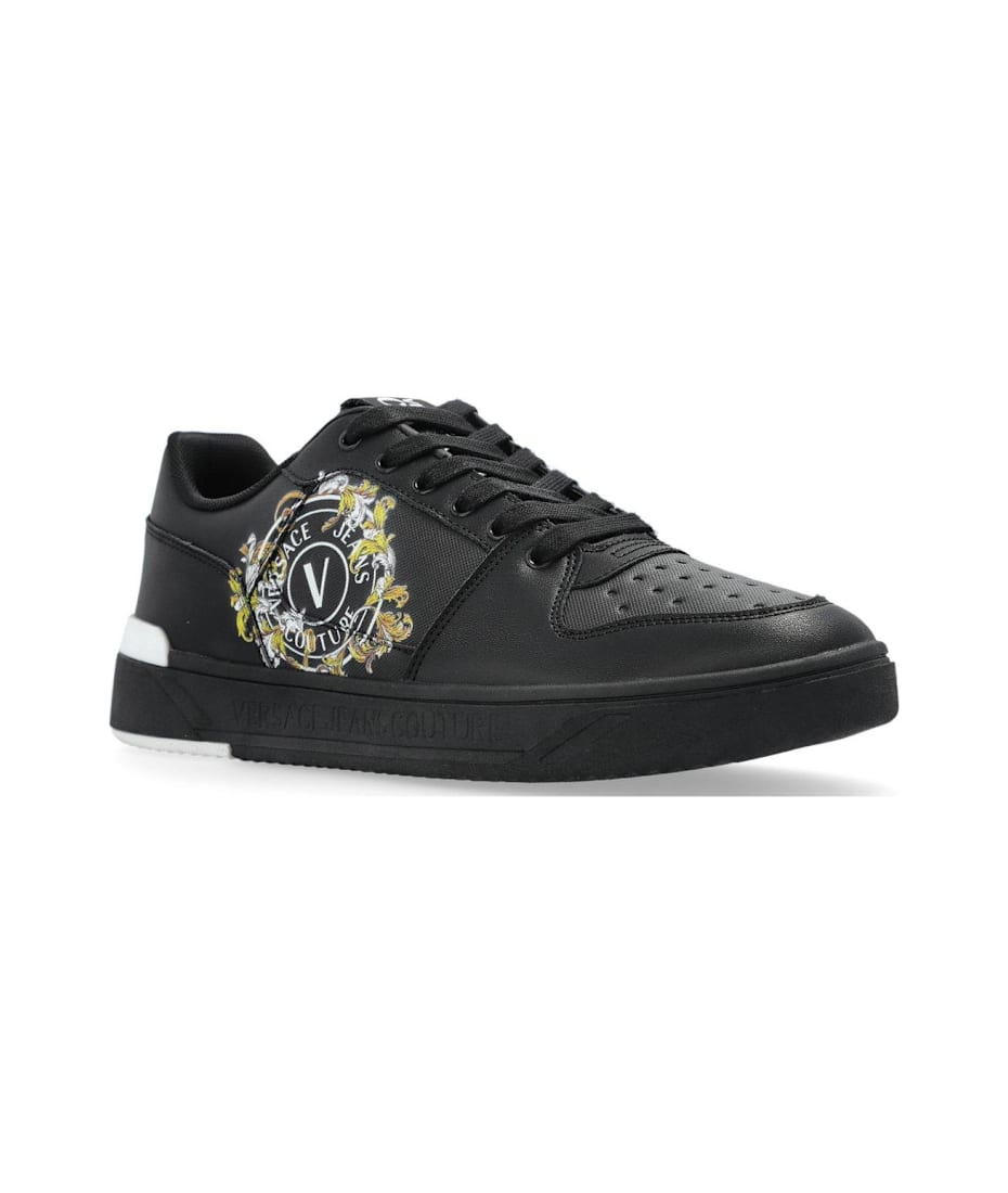 スニーカー Sneakers - Versace - Leather - Black/White Versace Jeans Couture Black Leather Sneakers | italist