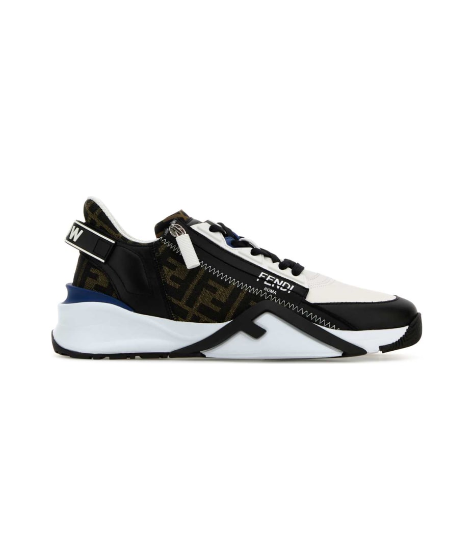 スニーカー Fendi Multicolor Leather And Jacquard Fendi Flow Sneakers Multicolor Leather And Jacquard Fendi Flow Sneakers
