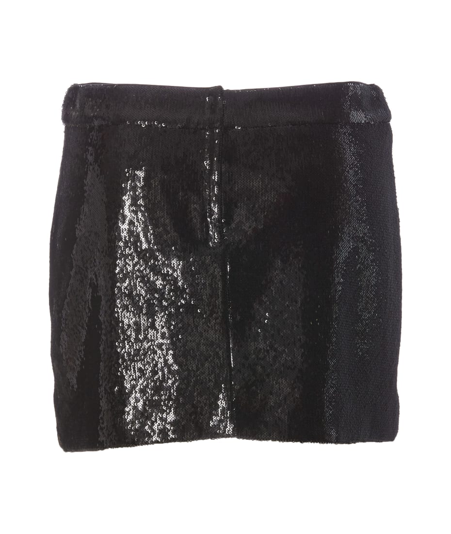 【送料&関税込】Dolce & Gabbana Mini Sequins Skirt Sequined miniskirt with branded elastic in Silver for Women