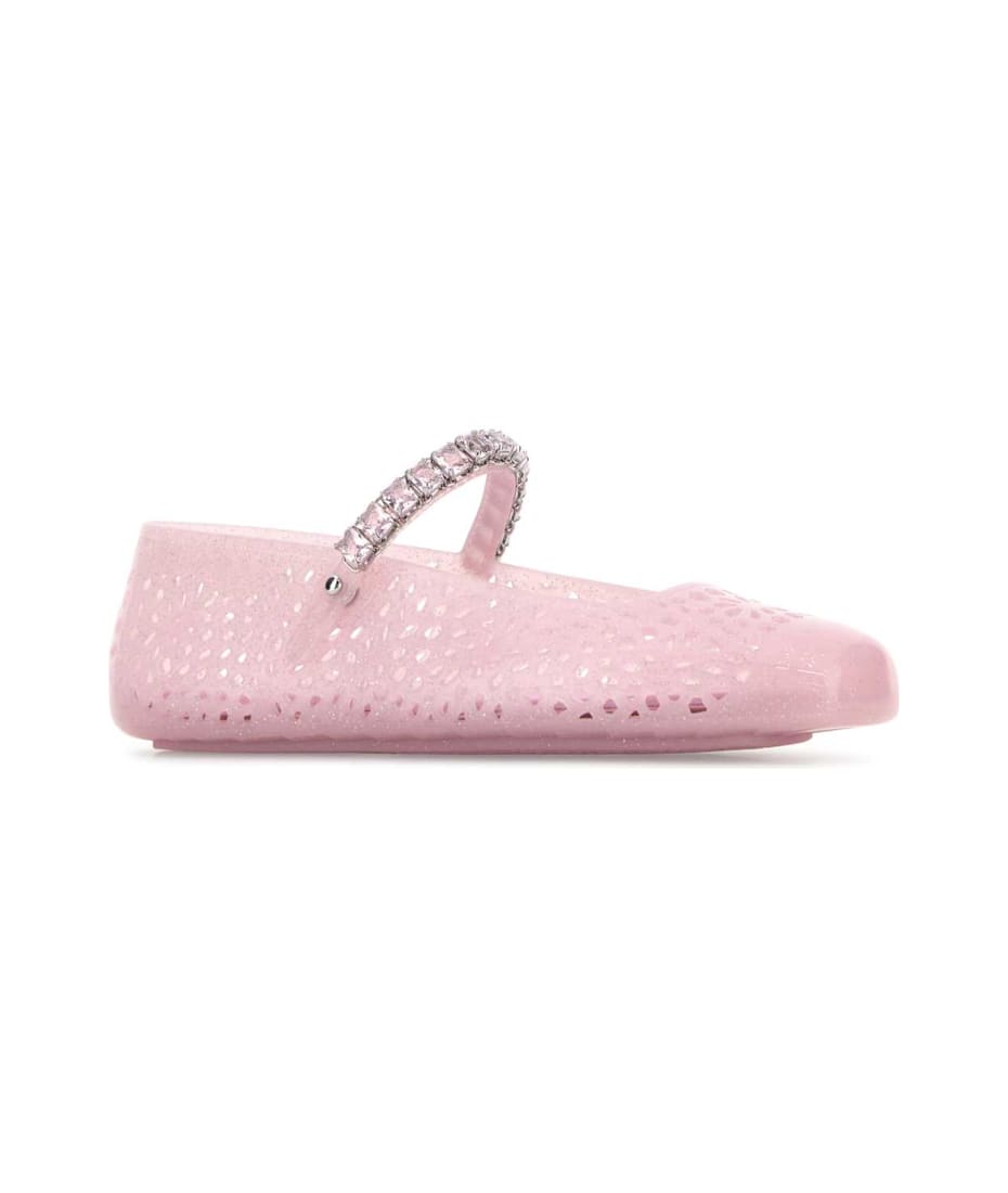 Jimmy Choo Pink Rubber The Jelly Ballerinas | italist