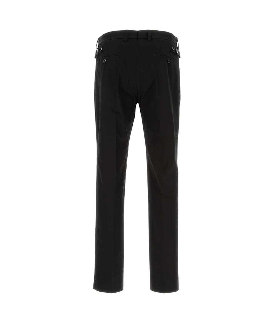 DOLCE&GABBANAリネンパンツ イタリア製 黒 48 L相当 麻100% DOLCE&GABBANAリネンパンツ イタリア製 黒 48 L相当 麻100