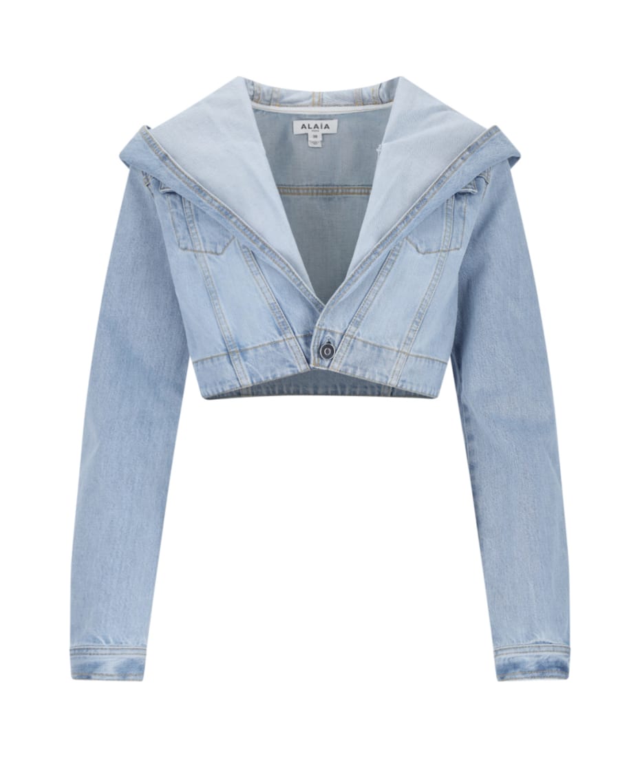 ALAIA アライア デニムジャケットCropped denim jacket906554 ALAIA アライア デニムジャケットCropped denim jacket906554